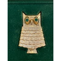 Vintage Avon Owl Brooch ~ Perfume Holder Gold Tone | Etsy (US)