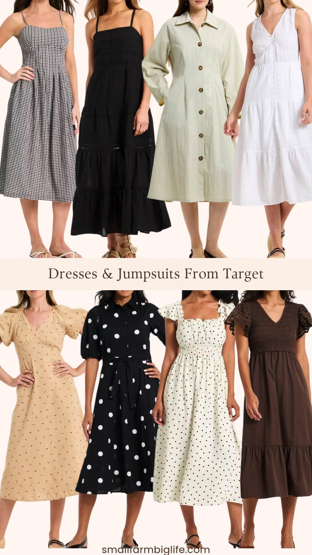 Timeless silhouettes with an easy, feminine feel 🤍 These Target dresses feature flattering smocked, tiered, pleated, and corset styles in soft neutrals, classic polka dots, florals, and lace. Perfect for everyday wear, special occasions, or dressing up with simple accessories. These are effortless dresses you’ll reach for again and again. 

 #LTKootd #LTKOver40