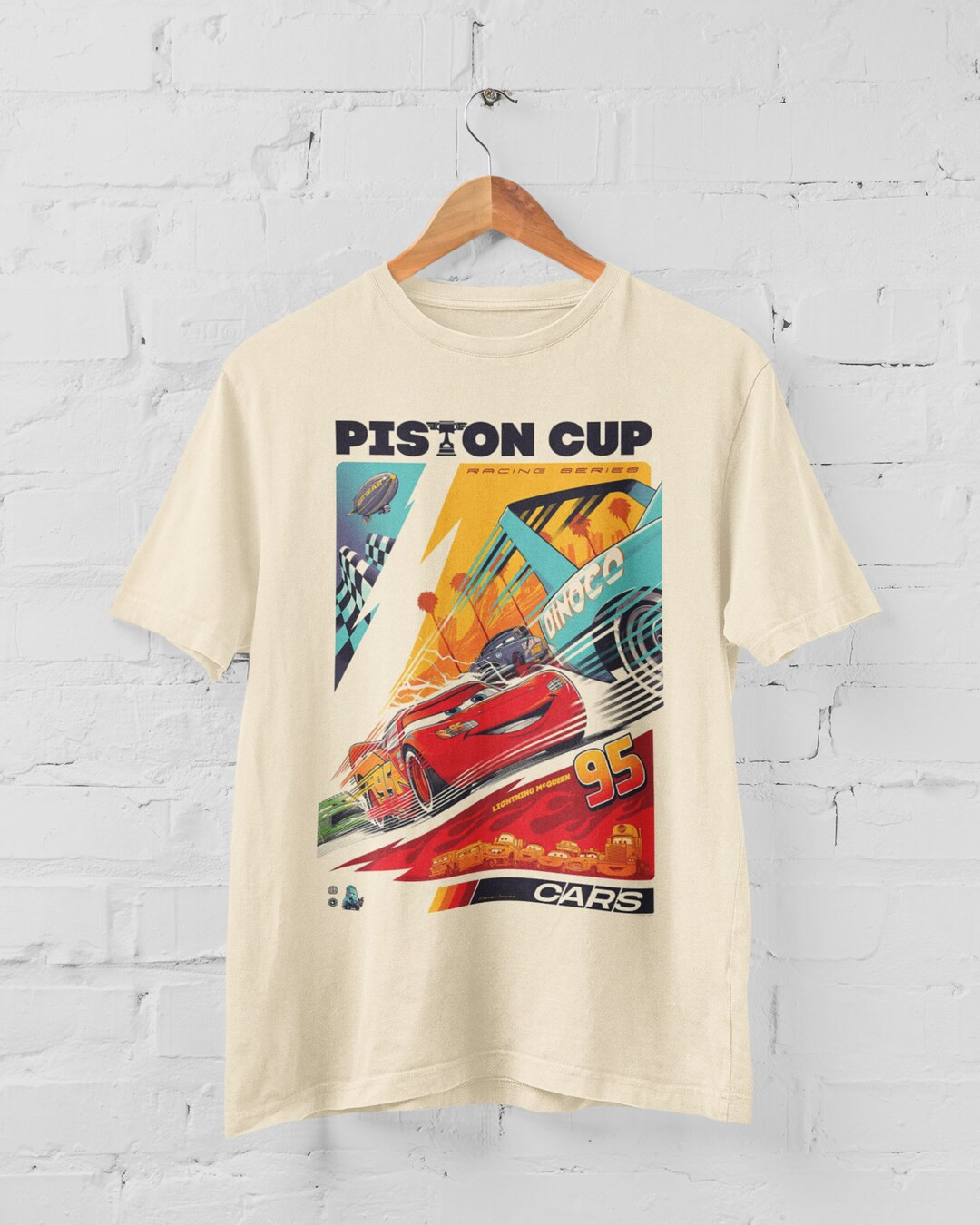 Cars Lightning McQueen Inspired Vintage Custom Race T-Shirt Unisex T-shirt Birthday Shirt Gift Fo... | Etsy (US)