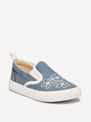 Canvas Slip-On Sneakers for Toddler Girls | Old Navy (US)