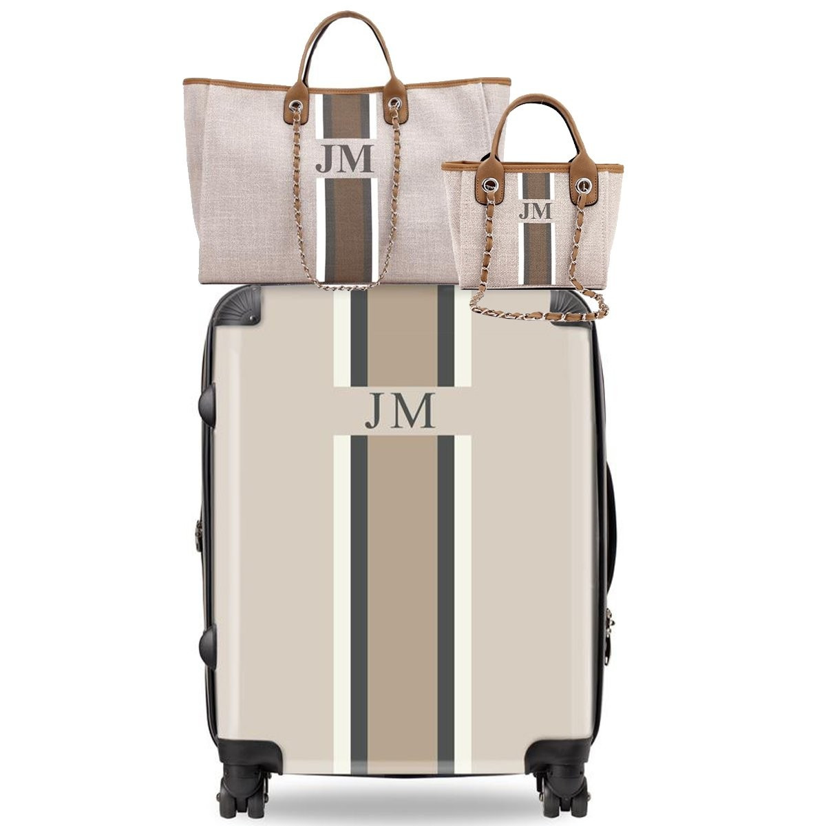 Lily and Bean Set of 3 Classic Soft Fawn- Cabin Suitcase, Jumbo Tote a | Lily and Bean