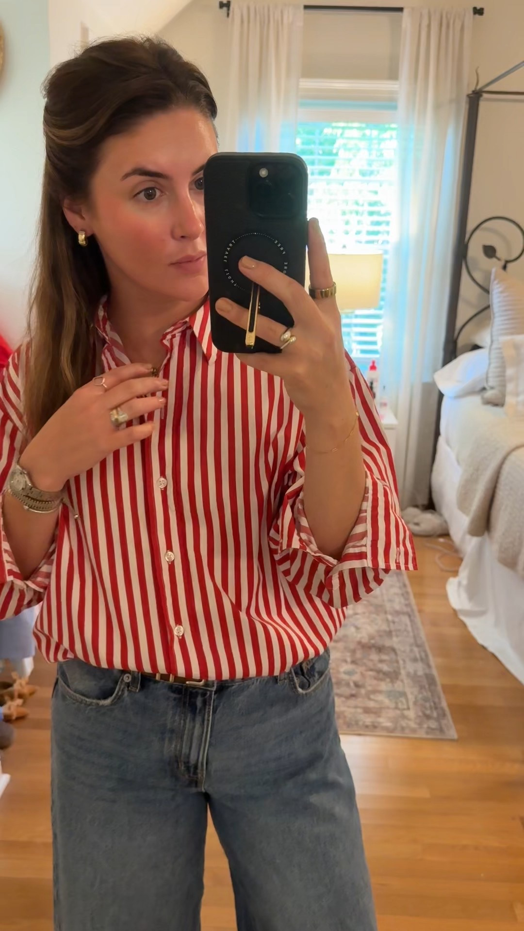 This red and white button down is going to carry me through the summer months ❤️ and not to mention my favorite wide leg jeans. They are so soft and such a great price point  

#LTKSummerEdit #LTKStyleTip #LTKFindsUnder100