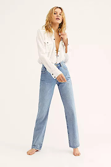 Rolla's Classic Straight Jeans | Free People (Global - UK&FR Excluded)