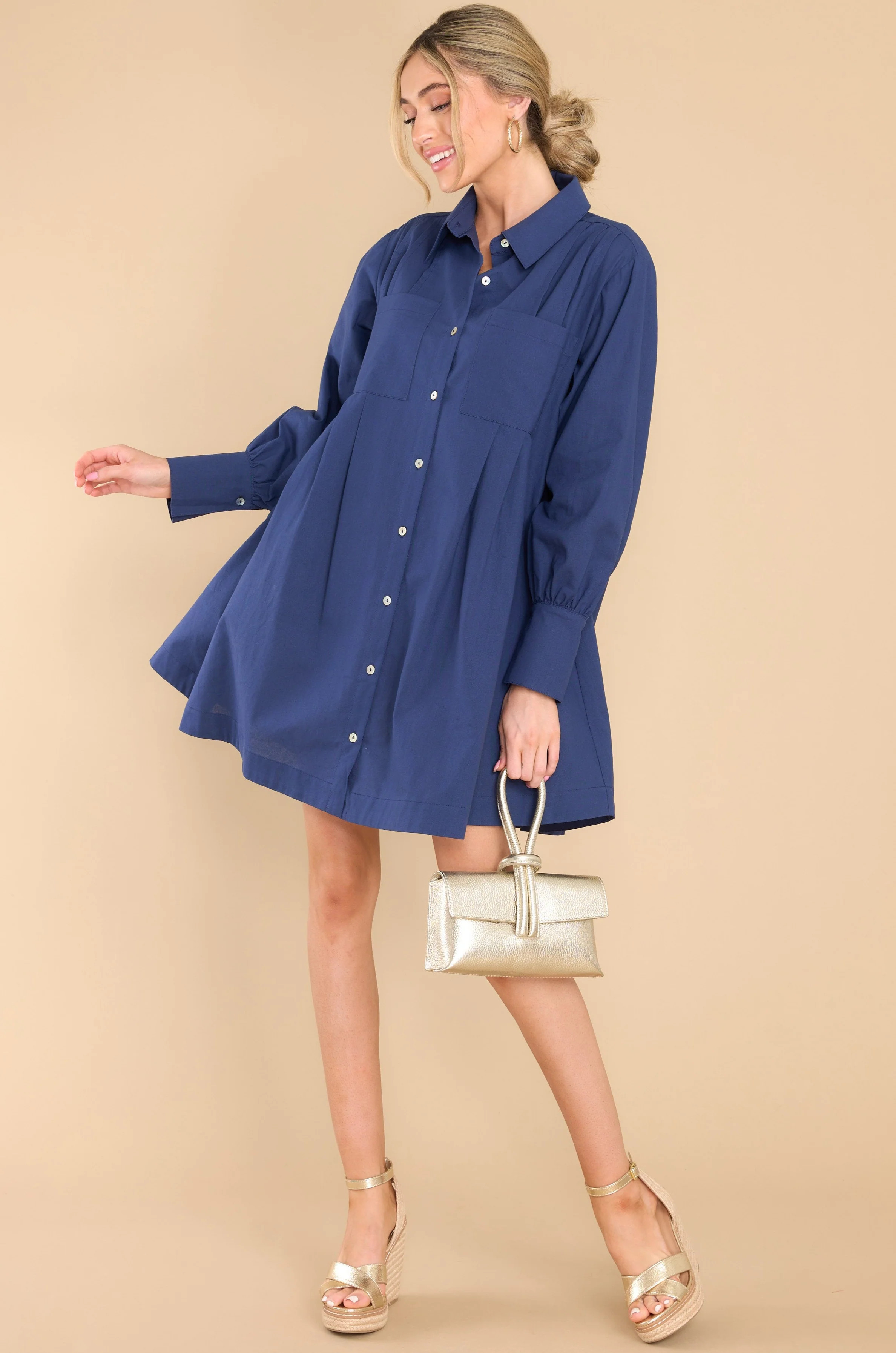 Game Changer Navy Dress | Red Dress 