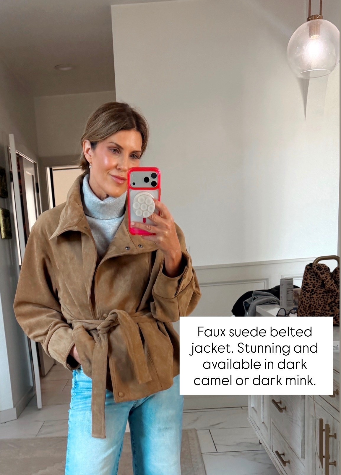 Love this faux suede funnel neck jacket. Packed it for NYFW  but never wore because it was warm

#LTKOver40 #LTKNYFW