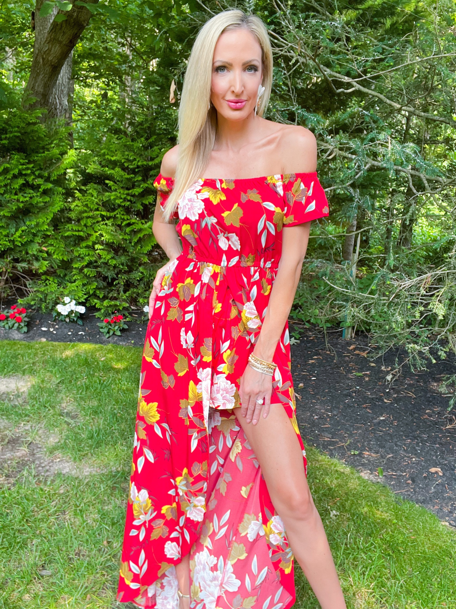 Split maxi romper dress. Wearing a size small. Fit is true to size


Romper
Summer dress
Resort wear
Wedding guest
Summer outfit
Vacation 
Travel
Date night
Maxi
Large floral earrings
Boho bracelet


#LTKSeasonal #LTKU #LTKwedding #LTKtravel

#LTKstyletip #LTKunder50 #LTKFind