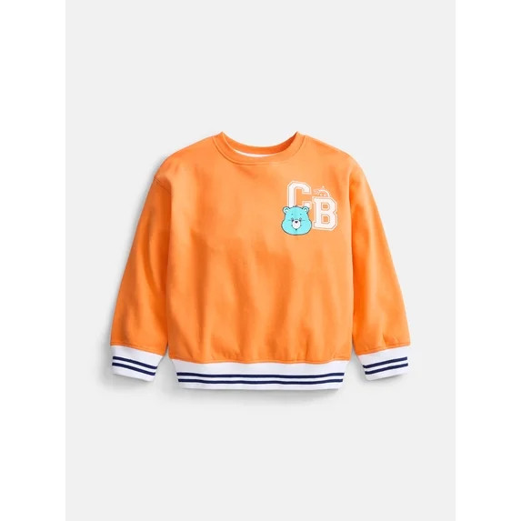 Care Bears Girls' Front Back Graphic Sweatshirt with Long Sleeves, Sizes 4-16 | Walmart (US)