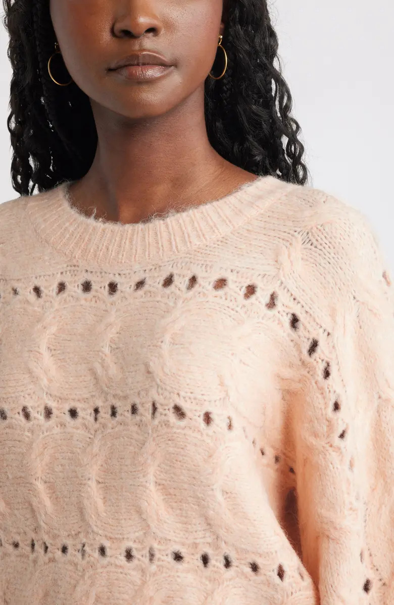 Cable Crewneck Sweater | Nordstrom