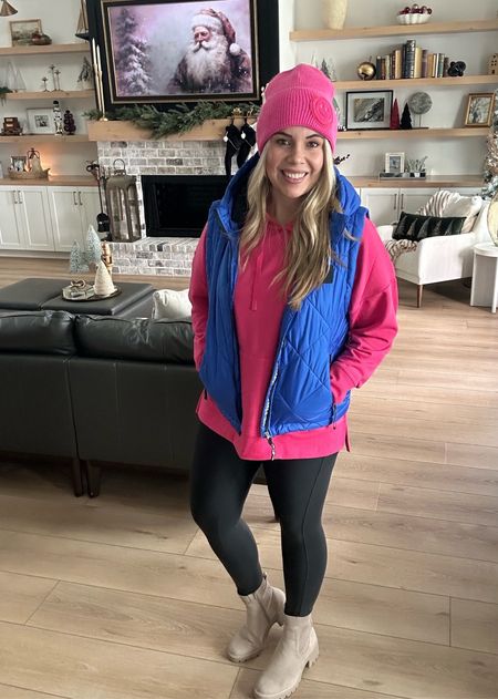@walmartfashion makes great gifts! #walmartpartner I sized up in the hoodie to an xl, vest is TTS(large), and sized up in faux leather leggings! Boots are TTS. 
#walmartfashion #giftguideforteens #teengift #lookforless #comfycasualoutfit 

#LTKGiftGuide #LTKCyberWeek #LTKmidsize