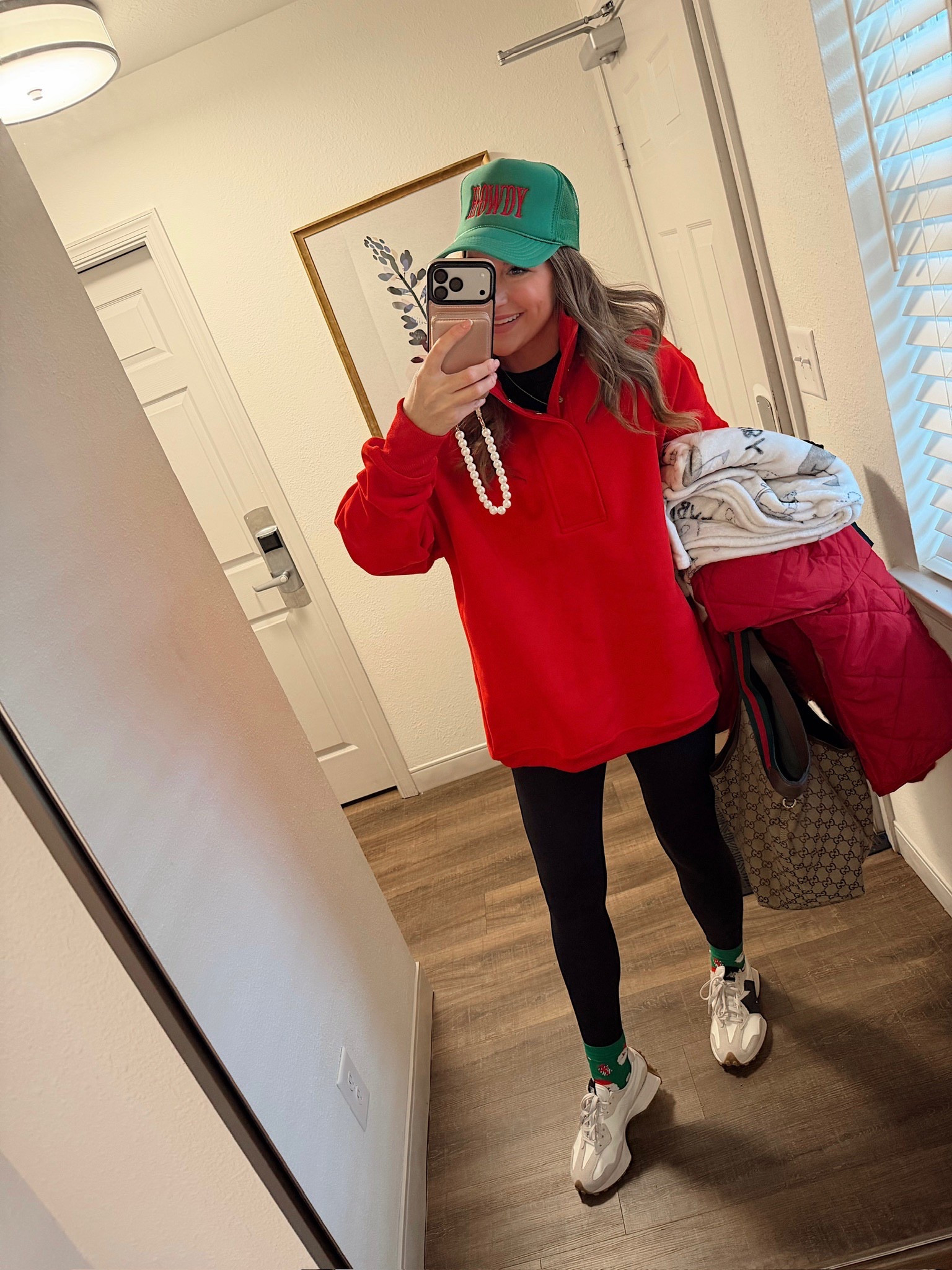 Today’s winter vacation ootd! In a medium sweatshirt, small leggings, medium coat and accessories - fits tts.

#LTKTravel #LTKSeasonal #LTKFindsUnder50