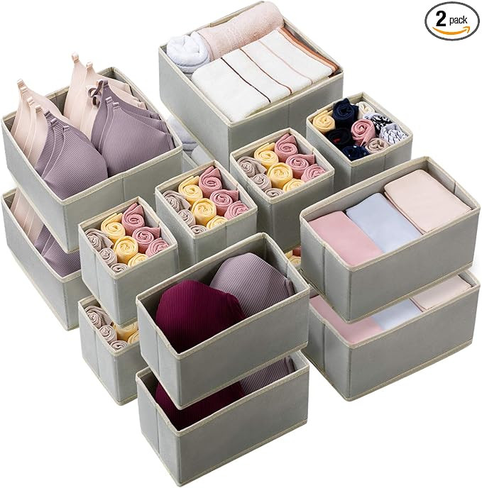 Kootek 16 Pack Drawer Organizers for Clothing, Dresser Drawer Organizer Clothes Fabric Foldable D... | Amazon (US)