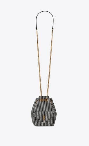 joe mini bucket bag in micro striped denim | Saint Laurent Inc. (Global)
