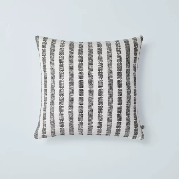 Vertical Texture Stripe Square Throw Pillow - Hearth & Hand™ with Magnolia | Target