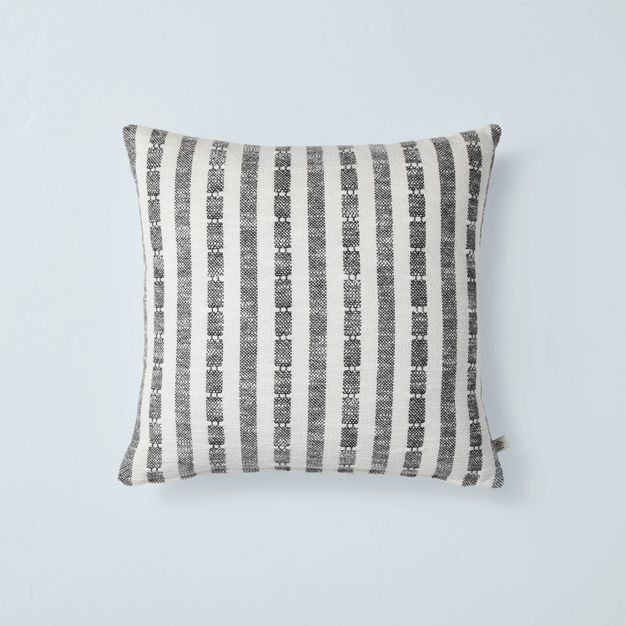 Vertical Texture Stripe Square Throw Pillow - Hearth & Hand™ with Magnolia | Target