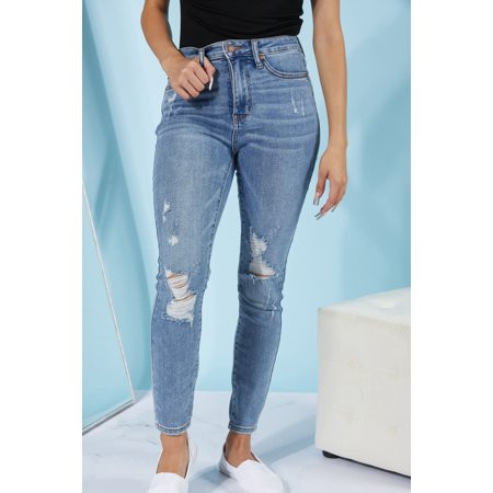 Judy Blue Tamara Tummy Control Full Size Skinny Jeans | Walmart (US)