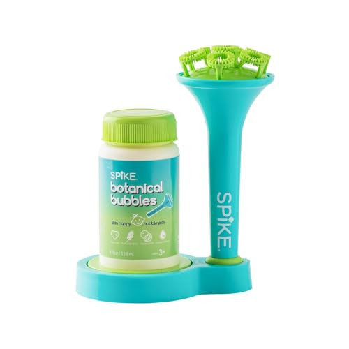 Innobaby Spike Bubble Blower with Mess Free Botanical Bubbles and Dipping Tray - Magic Wand Blows Oodles of Bubbles Without The Mess - Recommended for Speech, Visual & Motor Development - Color: Aqua | Amazon (US)