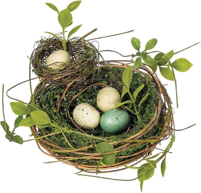The Bridge Collection Artificial Bird Nest with Eggs - Cute Bird's Egg Nest Tabletop Decoration f... | Amazon (US)