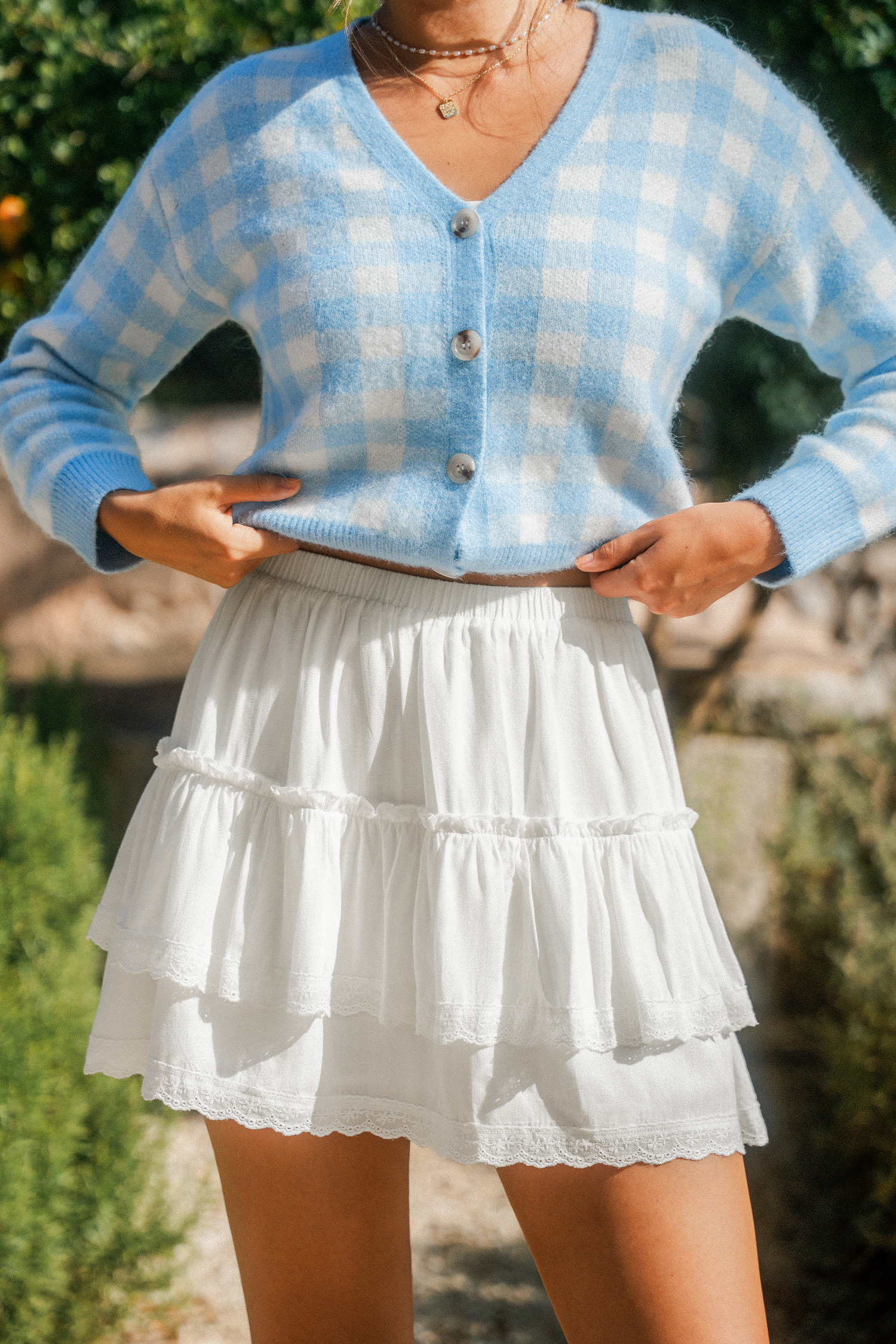 Lighthearted White Mini Skirt | Cupshe US