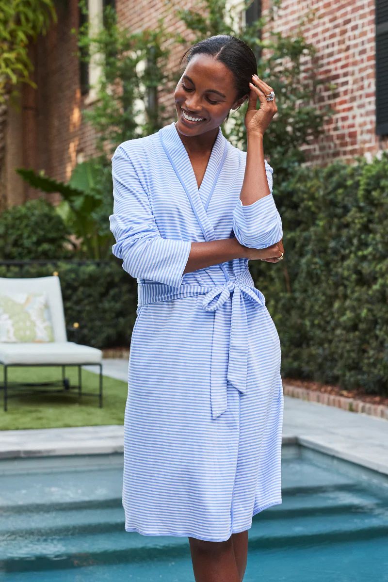 Pima Robe in Hydrangea | Lake Pajamas