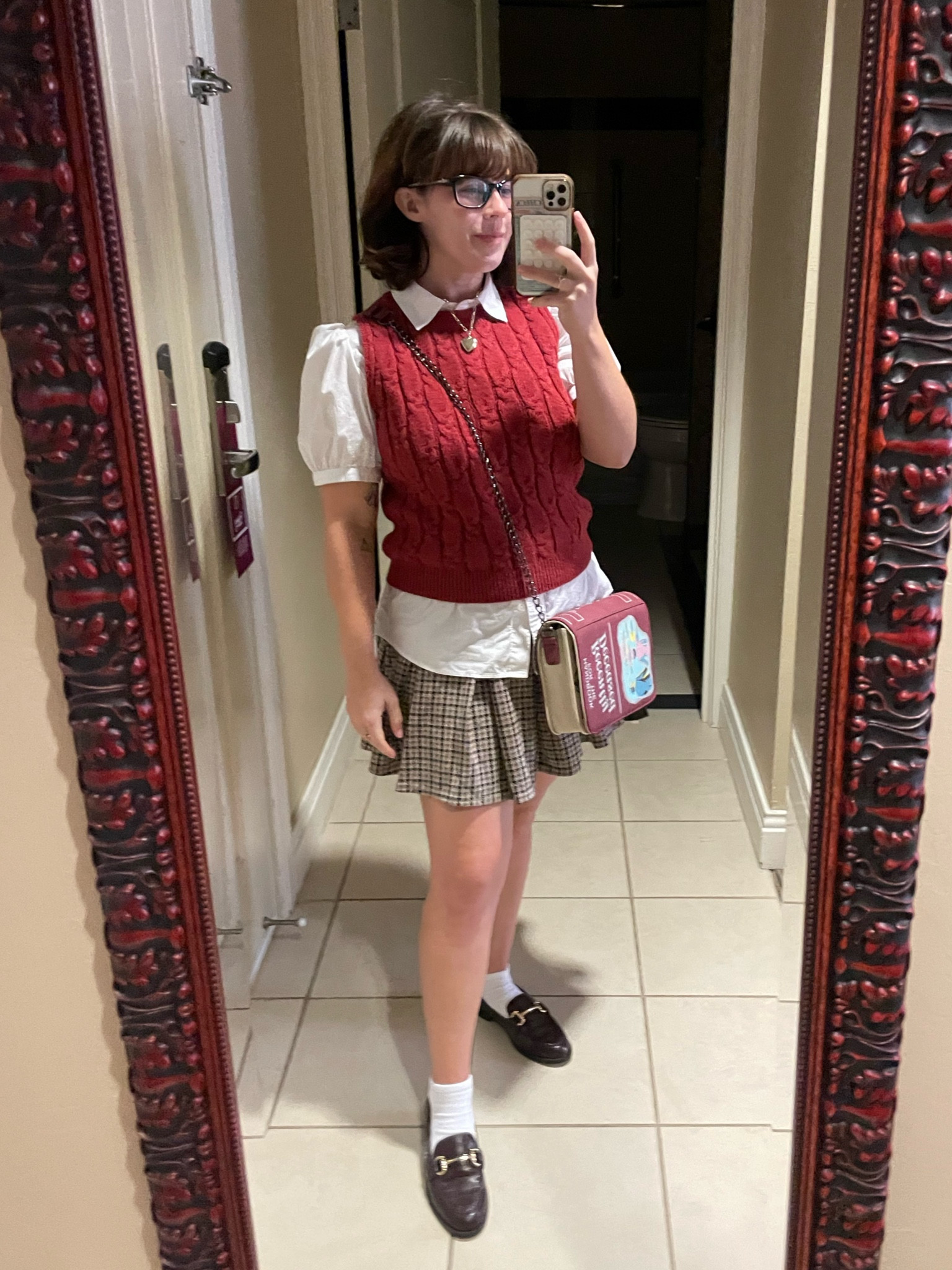 Smells like back to school. Wearing a small in the shirt, XS in the sweater, and a small in the skort. Shoes are a 5. #fallstyle

#LTKWorkwear #LTKStyleTip #LTKFindsUnder50