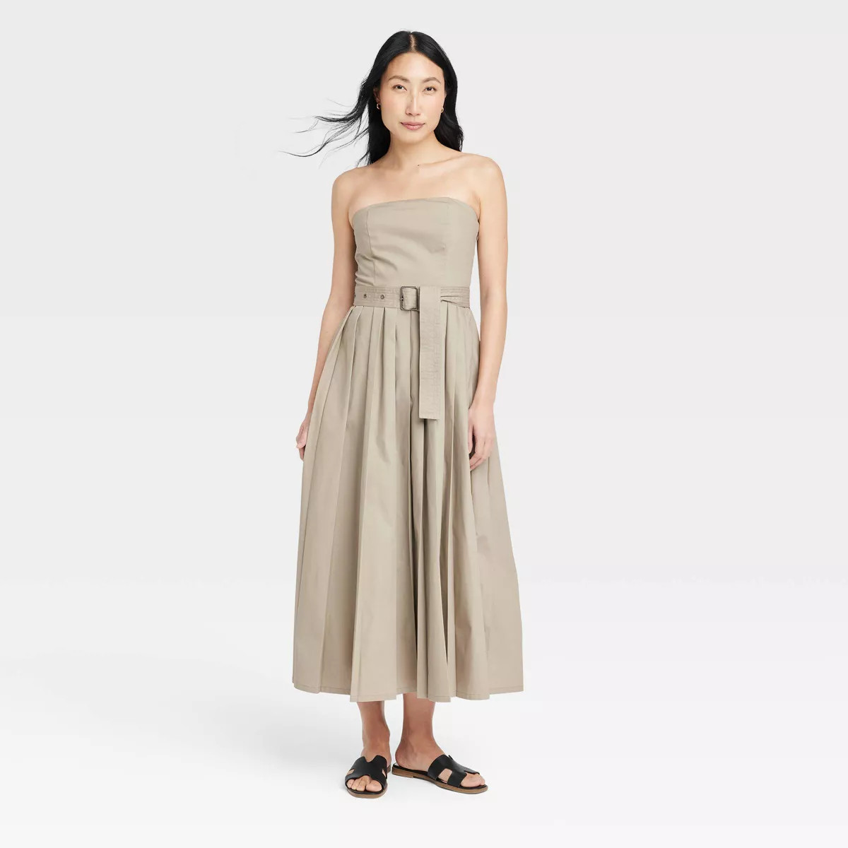 Women's Belted Midi Bandeau Dress - A New Day™ | Target