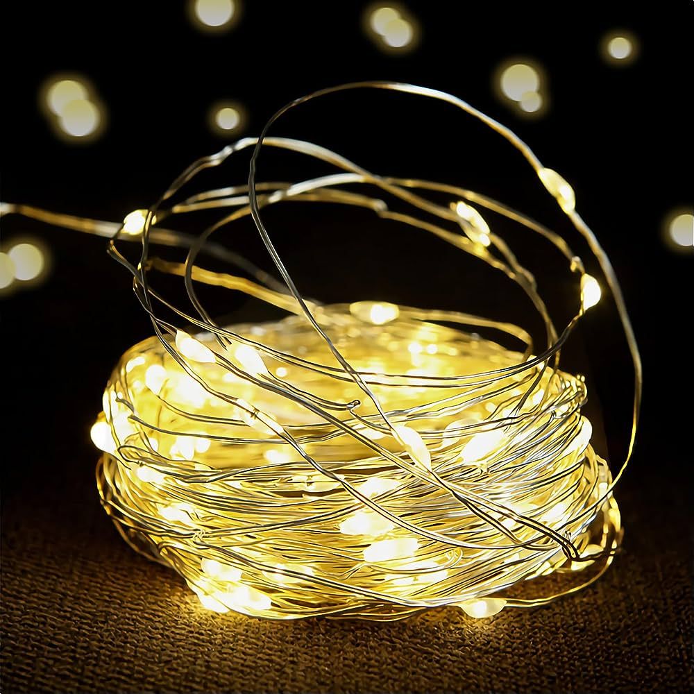 Fairy Lights Battery Operated 1 Pack 16FT 50 Led Mini Battery Powered String Lights Twinkle Lights M | Amazon (US)