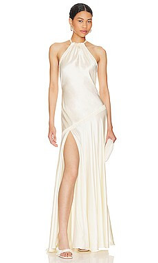 LoveShackFancy Braylon Gown in Ivory from Revolve.com | Revolve Clothing (Global)