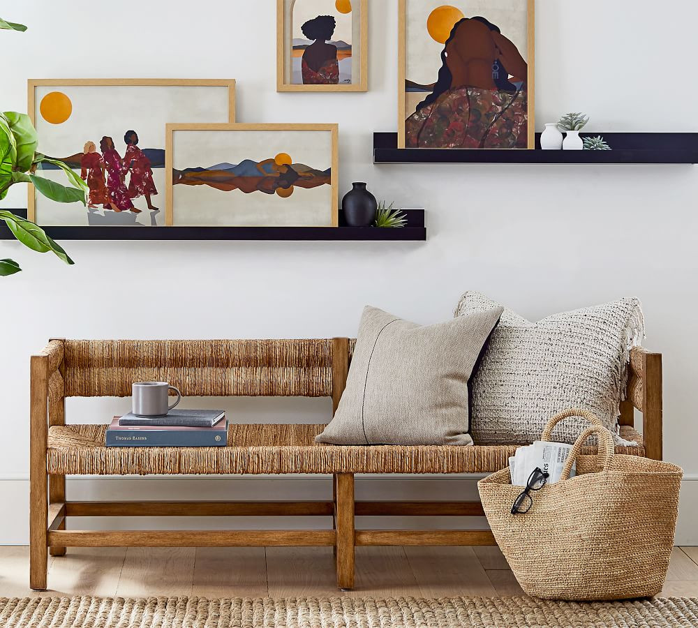 Malibu Woven Bench | Pottery Barn (US)