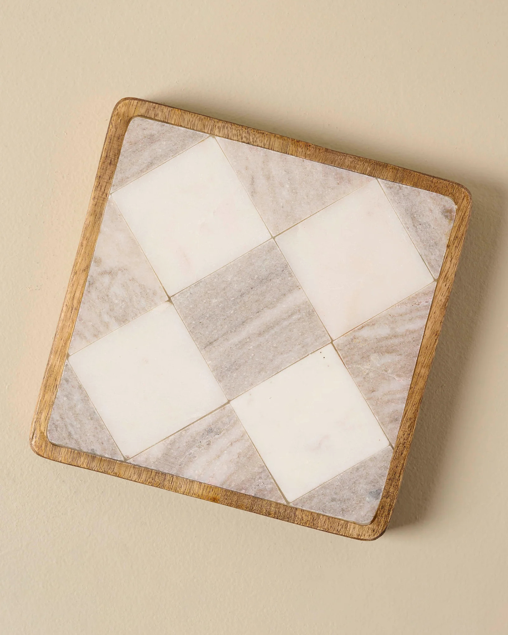 Everett Checkered Marble Trivet | Magnolia