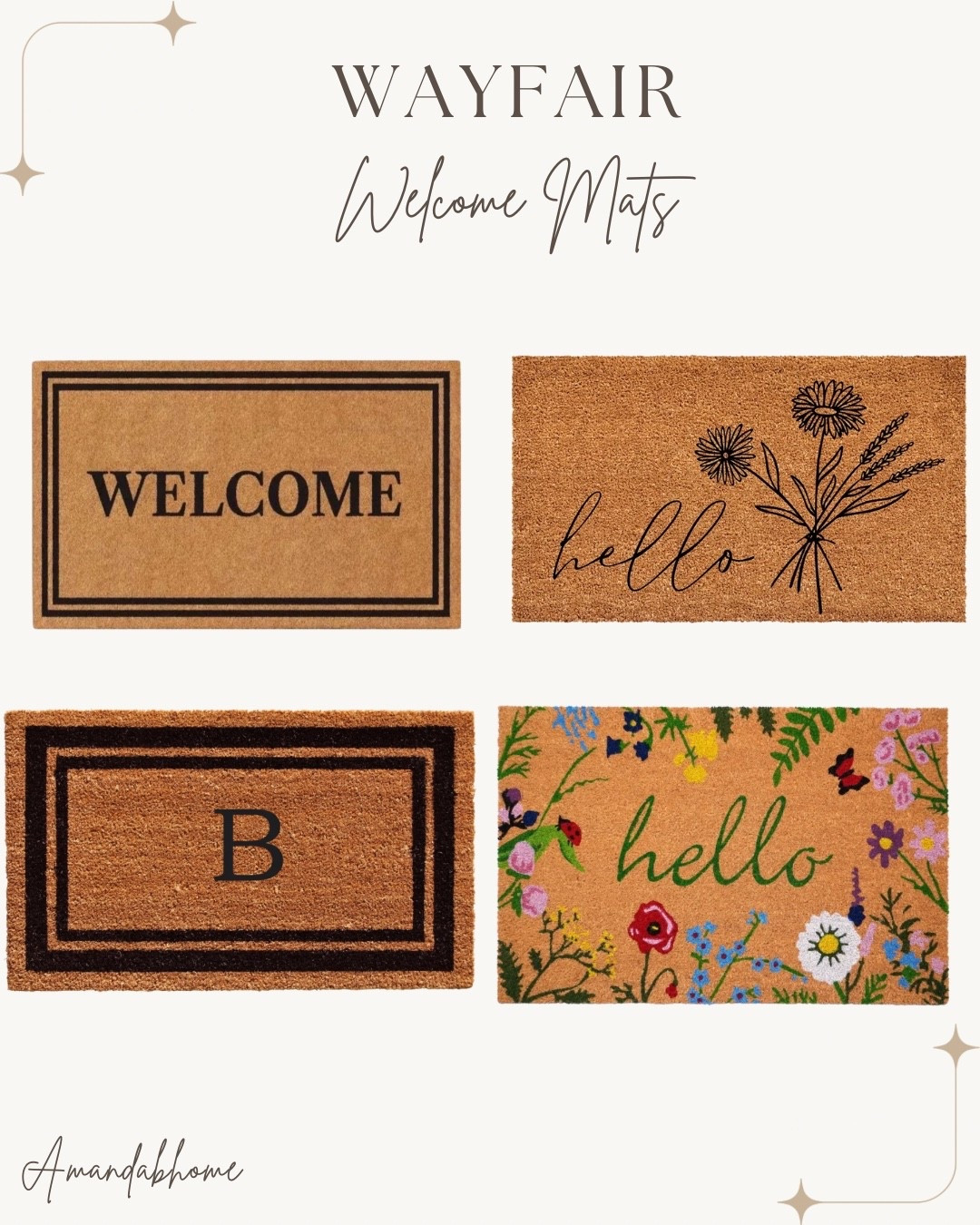 Welcome mats to refresh your porch for spring! @Wayfair #wayfair #wayfairpartner #ad

#LTKHome #LTKSaleAlert