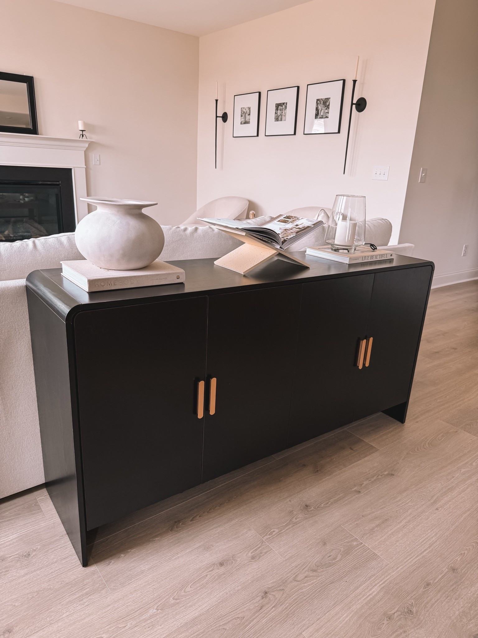 This gorgeous curved sideboard adds so much character while giving me the extra storage every home seems to need. The soft-close doors, beautiful design, and versatile black finish make it one of those pieces that works with just about any style.

#LTKHome