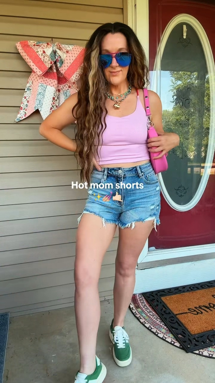 Risen Ryder Jean shorts. Super cute and stylish AND covers the booty!!

#LTKootd #LTKOver40 #LTKSaleAlert