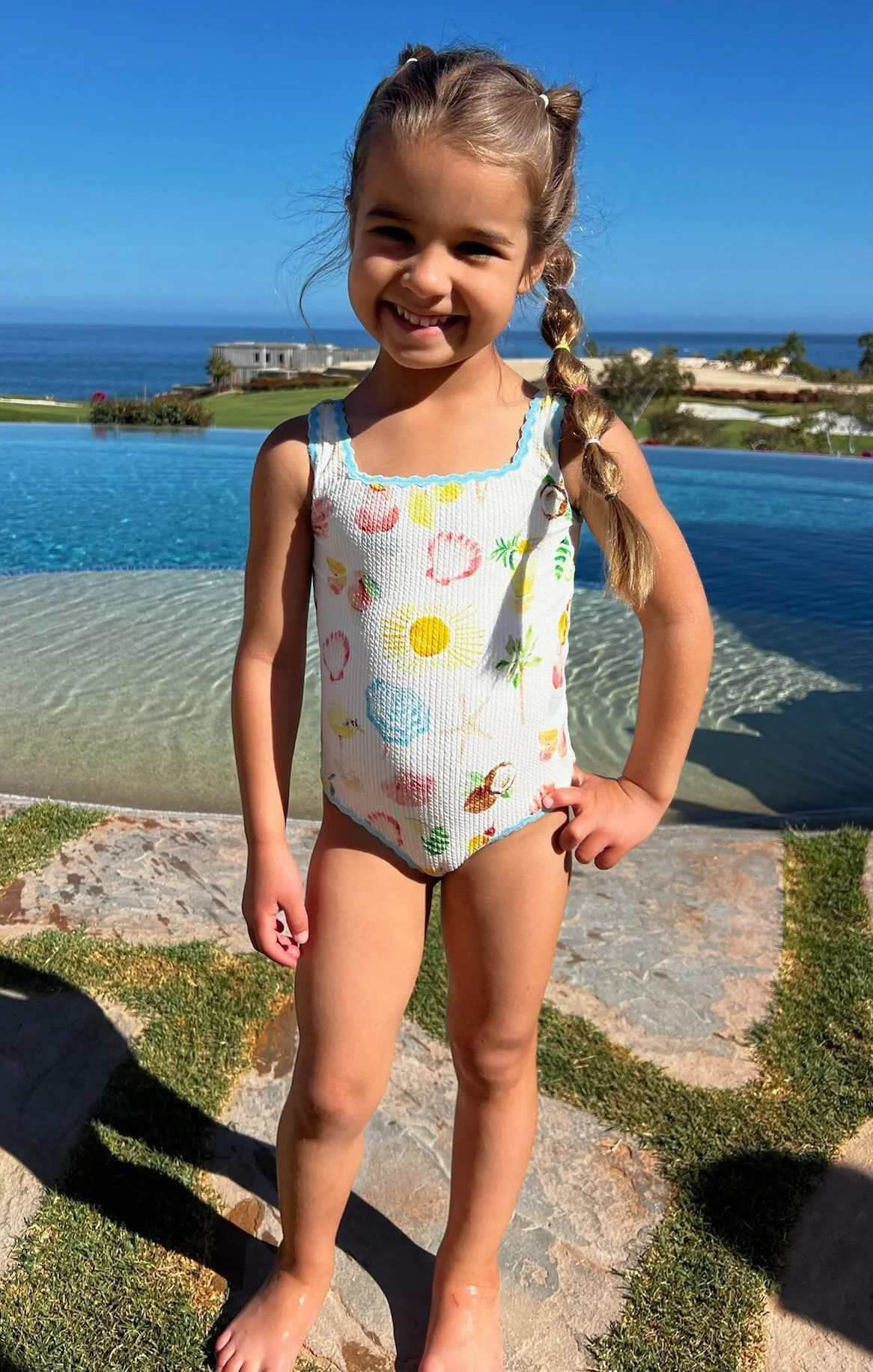 Little Babe One Piece, in Seaside Treasures Scallop, Size: 4T | Show Me Your Mumu | Show Me Your Mumu