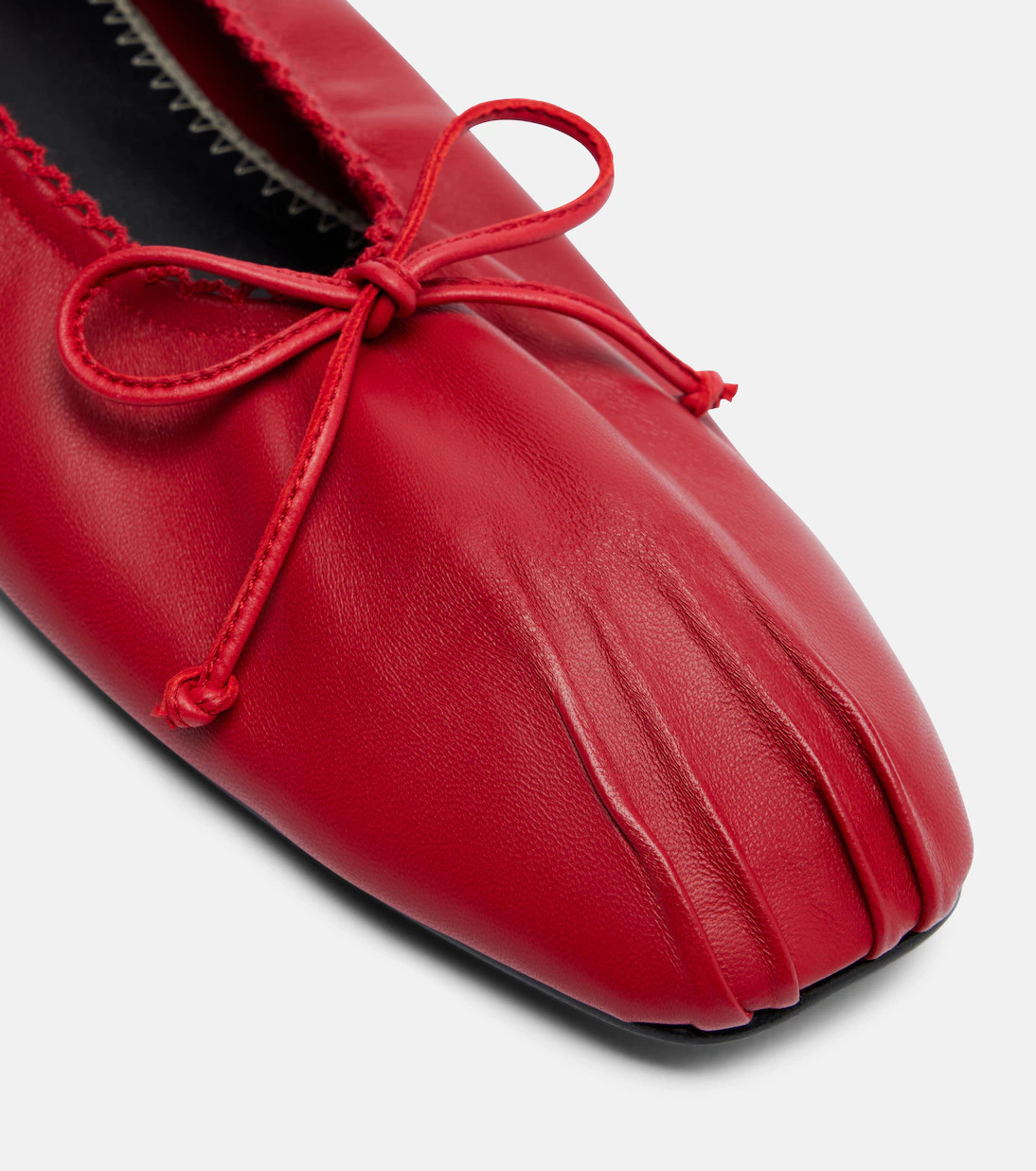 Bow-detail leather ballet flats | Mytheresa (US/CA)