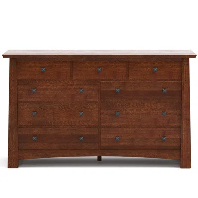 Highlands 9 Drawer 72.5" W Solid Wood Dresser | Perigold