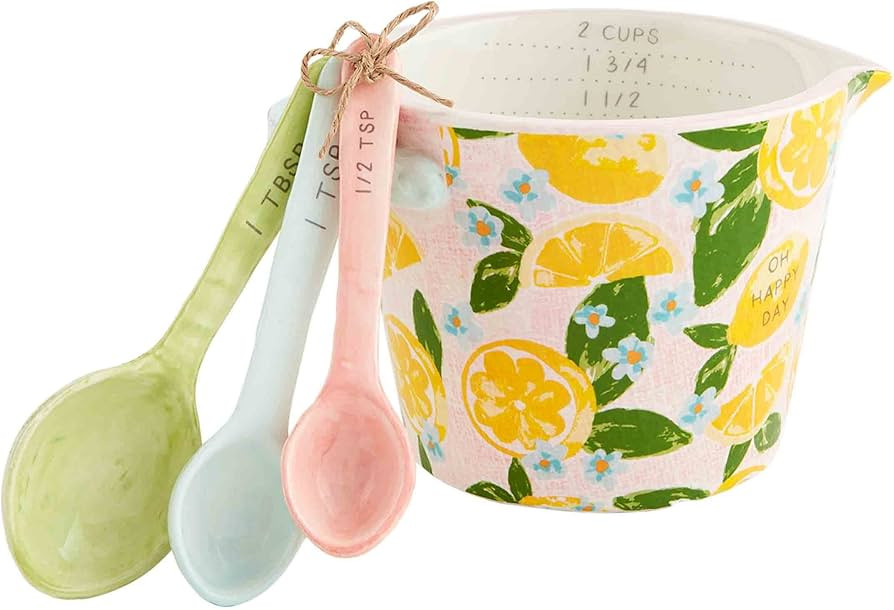 Mud Pie Lemon Measuring Cup Set | Amazon (US)