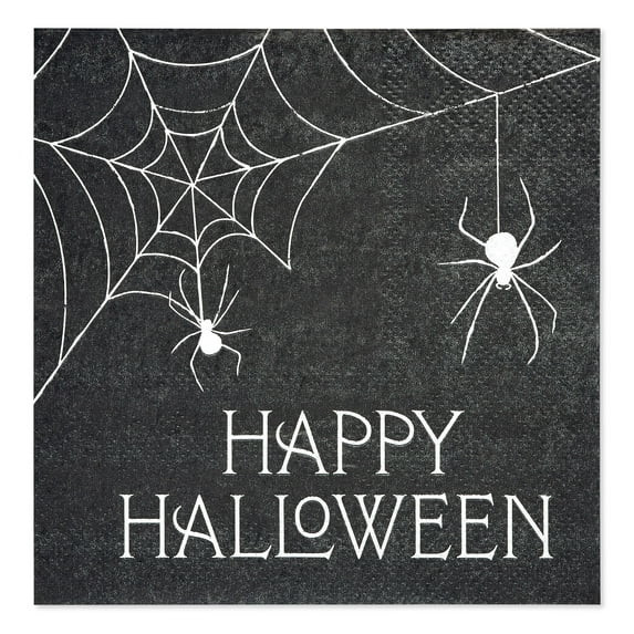 American Greetings 50-Count 5 in. x 5 in. Beverage Napkins, Spiderweb Halloween Party Supplies Hl... | Walmart (US)