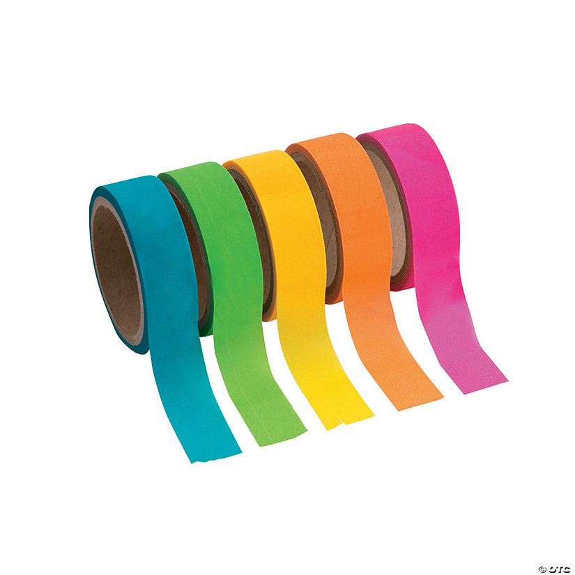Neon Washi Tape Set - 6 Pc. | Oriental Trading Company