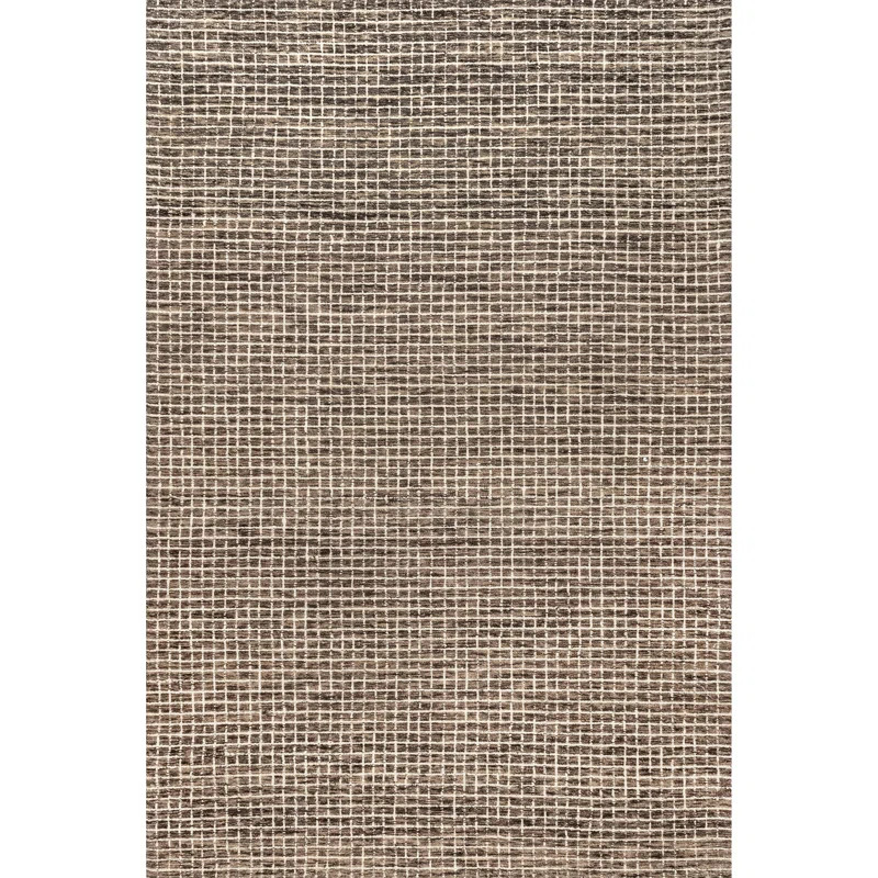Arvin Olano x Rugs USA Melrose Checked Wool Brown Area Rug | Wayfair North America