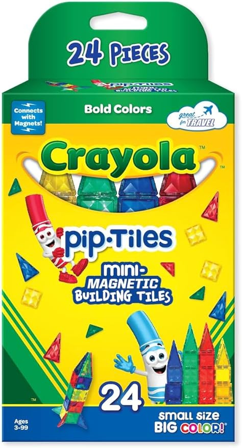 CreateOn Crayola Mini Magnetic PIP-Tiles, Building Set for Kids, Magnetic Building Toys for Kids,... | Amazon (US)