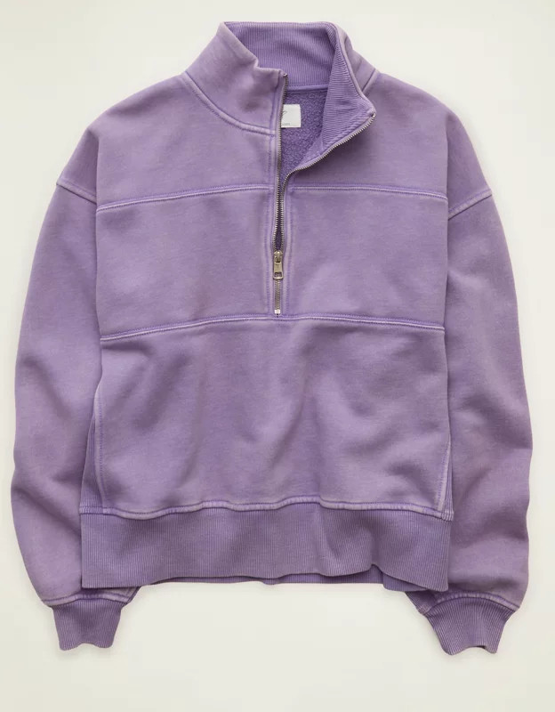 AE Everyday Luxe Quarter-Zip Sweatshirt | American Eagle Outfitters (US & CA)