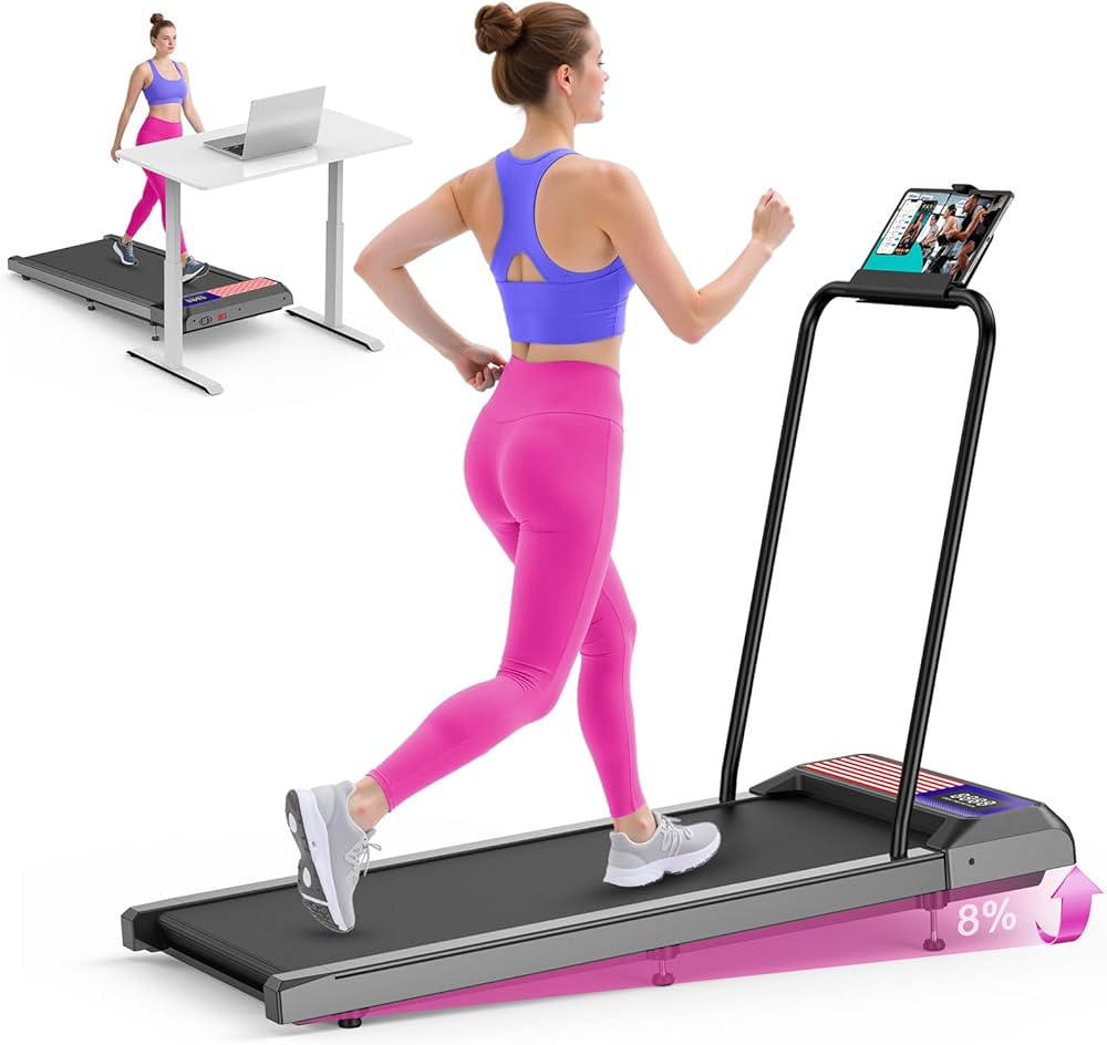 Walking Treadmill Pad with Incline - Portable Under Desk Treadmill, Walking Mat Pad with Handle B... | Amazon (US)