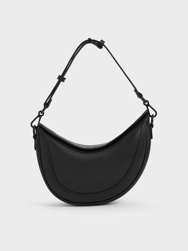 Asymmetrical Saddle Bag
 - Jet Black | Charles & Keith US