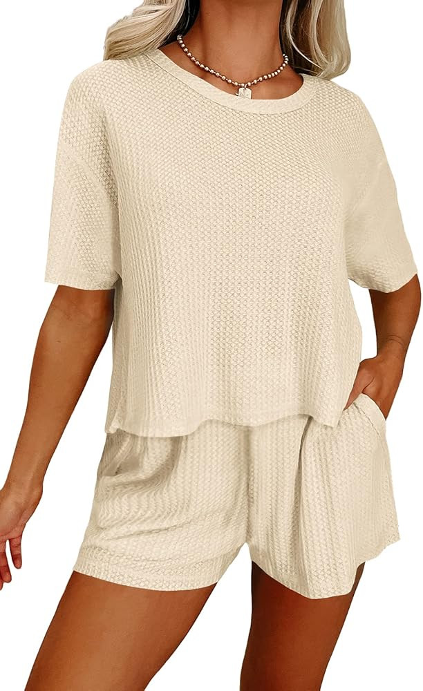 Ezbelle Women's 2 Piece Lounge Sets Fall Fashion Casual Trendy Knit Loungewear | Amazon (US)