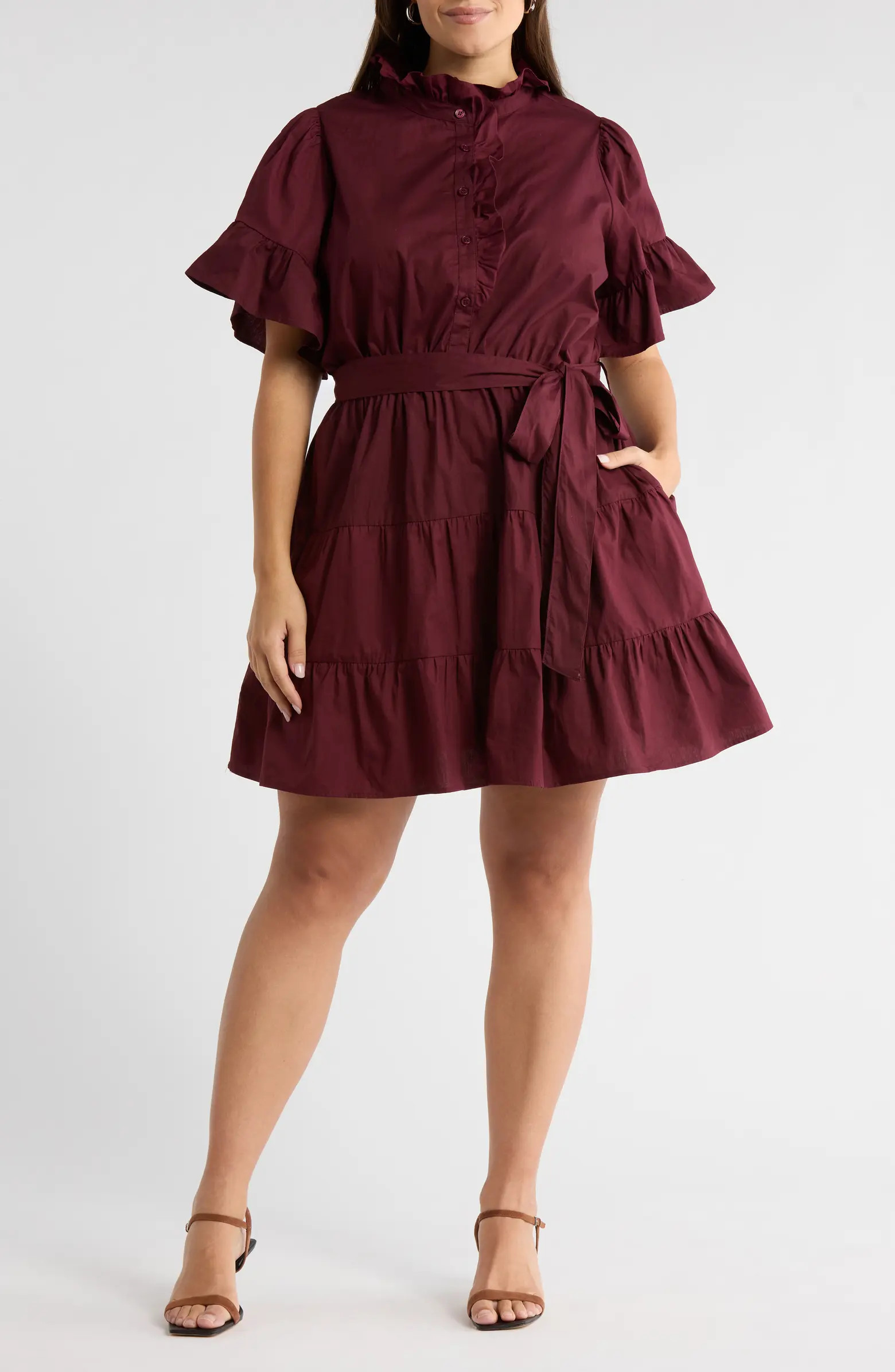 Ruffle Tie Waist Dress | Nordstrom