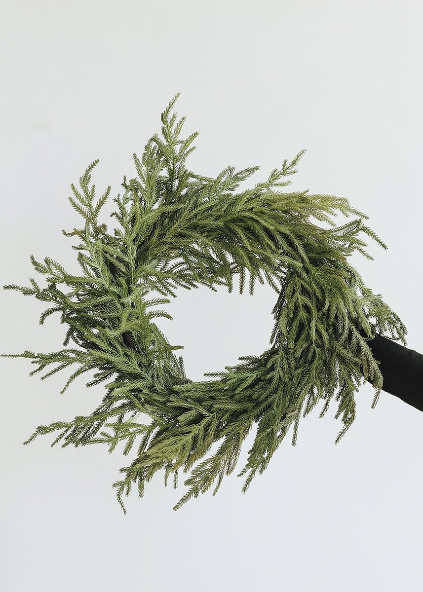 Afloral Real Touch Norfolk Pine Wreath - 24" | Afloral (US)