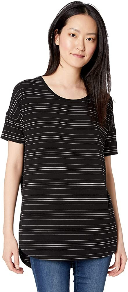 Amazon Brand - Daily Ritual Women's Jersey Rib Trim Drop-Shoulder Short-Sleeve Scoop-Neck Tunic S... | Amazon (US)