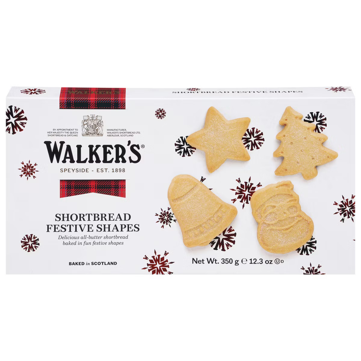 Walkers Shortbread Large Festive Shapes Holiday Cookies - 12.30oz | Target