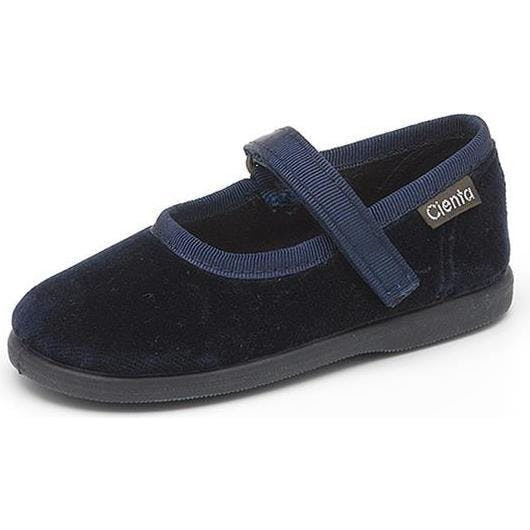 Cienta 400075.77 Navy Velvet Mary Jane | Maisonette