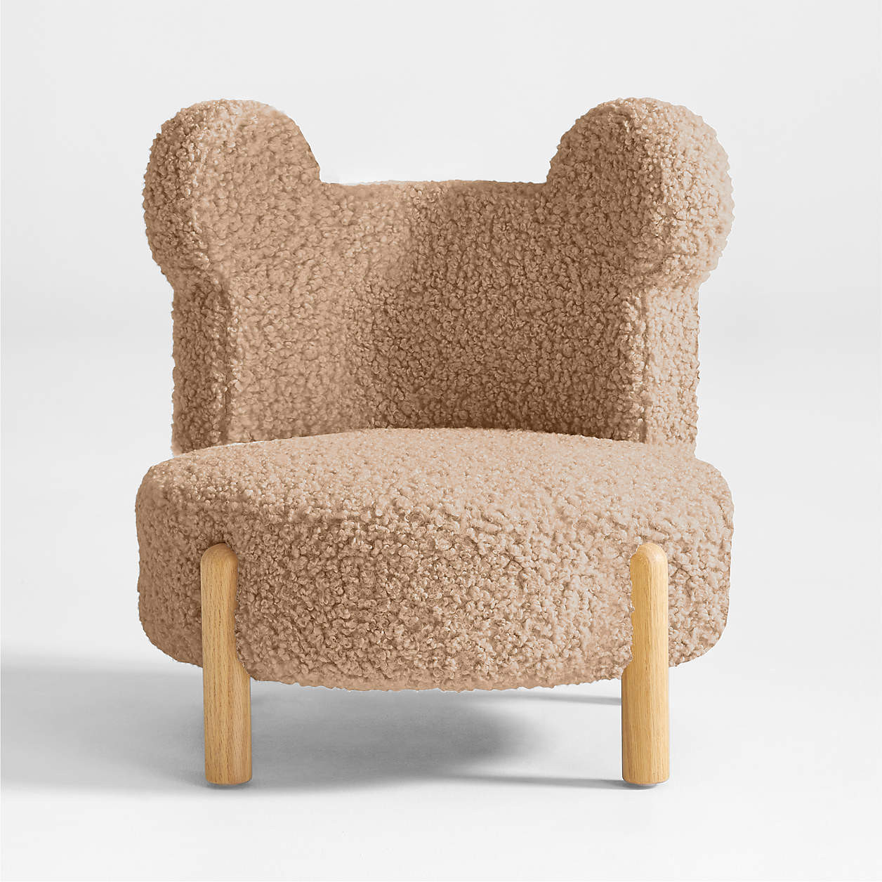Sherpa Light Brown Bear Kids Play Chair + Reviews | Crate & Kids | Crate & Barrel